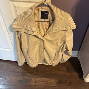 Women's Faux Leather Tan Jacket Therapy